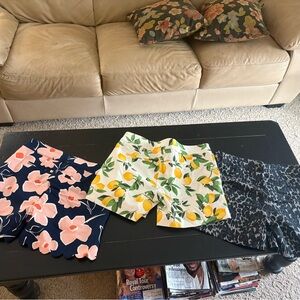 Isaac Mizrahi Blue and Pink Bermuda Shorts